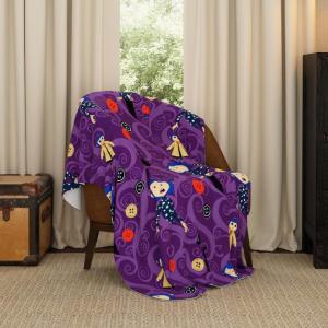 imageFranco Collectibles Wicked Elphaba Bedding Super Soft Cozy Throw 46 in x 60 in Officially Licensed ProductCoraline  Button Eyes