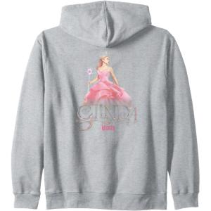 imageWicked Glinda Elegant Pose Zip HoodieHeather Grey