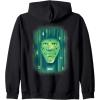 imageWicked Wizard Face Emerald City Front ampamp Back Zip HoodieBlack