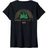imageWomens Wicked Emerald City Front ampamp Back VNeck TShirtBlack