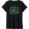 imageWomens Wicked Off To Meet The Wizard Emerald City Front ampamp Back VNeck TShirtBlack