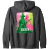 imageWicked Elphaba ampamp Glinda Tonal Zip HoodieDark Heather Grey
