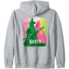 imageWicked Elphaba ampamp Glinda Tonal Zip HoodieHeather Grey