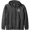 imageWicked Wizard Face Emerald City Front ampamp Back Zip HoodieDark Heather Grey