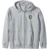 imageWicked Wizard Face Emerald City Front ampamp Back Zip HoodieHeather Grey