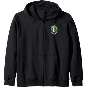 imageWicked Wizard Face Emerald City Front ampamp Back Zip HoodieBlack