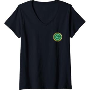 imageWomens Wicked Emerald City Front ampamp Back VNeck TShirtBlack