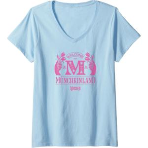 imageWomens Wicked Welcome To Munchkinland VNeck TShirtBaby Blue