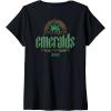 imageWomens Wicked City Made Of Emeralds Front ampamp Back VNeck TShirtBlack