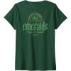 imageWomens Wicked City Made Of Emeralds Front ampamp Back VNeck TShirtDark Green