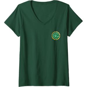 imageWomens Wicked City Made Of Emeralds Front ampamp Back VNeck TShirtDark Green