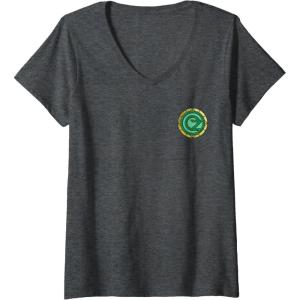imageWomens Wicked City Made Of Emeralds Front ampamp Back VNeck TShirtDark Heather Grey