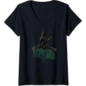 imageWomens Wicked Elphaba Defying Pose VNeck TShirtBlack