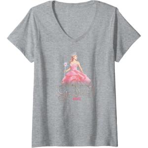 imageWomens Wicked Glinda Elegant Pose VNeck TShirtHeather Grey