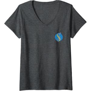 imageWomens Wicked Welcome To Shiz Front ampamp Back VNeck TShirtDark Heather Grey