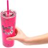 imageDragon Glassware x Barbie Vacuum Insulated Stainless Steel Tumbler with Lid and Straw  Festive Holiday Travel Coffee Tumbler Cup to Keep Drinks Hot or Cold Fits Cup Holders  Christmas ThemeMean Girls  Burn Book