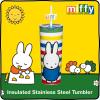 imageDragon Glassware x Barbie Vacuum Insulated Stainless Steel Tumbler with Lid and Straw  Festive Holiday Travel Coffee Tumbler Cup to Keep Drinks Hot or Cold Fits Cup Holders  Christmas ThemeMiffy  Stripes