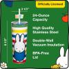 imageDragon Glassware x Barbie Vacuum Insulated Stainless Steel Tumbler with Lid and Straw  Festive Holiday Travel Coffee Tumbler Cup to Keep Drinks Hot or Cold Fits Cup Holders  Christmas ThemeMiffy  Stripes