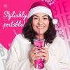 imageDragon Glassware x Barbie Vacuum Insulated Stainless Steel Tumbler with Lid and Straw  Festive Holiday Travel Coffee Tumbler Cup to Keep Drinks Hot or Cold Fits Cup Holders  Christmas ThemeBarbie  Pink Christmas