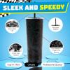 imageDragon Glassware x Barbie Vacuum Insulated Stainless Steel Tumbler with Lid and Straw  Festive Holiday Travel Coffee Tumbler Cup to Keep Drinks Hot or Cold Fits Cup Holders  Christmas ThemeHot Wheels  Finish Line