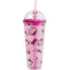 imageSilver Buffalo Sanrio Hello Kitty Pink Polka Dots and Bows Dome Glitter Top Travel Tumbler 24 OuncesHello Kitty Polka Dots and Bows
