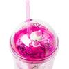 imageSilver Buffalo Sanrio Hello Kitty Pink Polka Dots and Bows Dome Glitter Top Travel Tumbler 24 OuncesHello Kitty Polka Dots and Bows