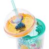 imageSilver Buffalo Sanrio Hello Kitty Pink Polka Dots and Bows Dome Glitter Top Travel Tumbler 24 OuncesLilo and Stitch