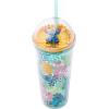 imageSilver Buffalo Sanrio Hello Kitty Pink Polka Dots and Bows Dome Glitter Top Travel Tumbler 24 OuncesLilo and Stitch