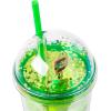 imageSilver Buffalo Sanrio Hello Kitty Pink Polka Dots and Bows Dome Glitter Top Travel Tumbler 24 OuncesShrek