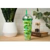 imageSilver Buffalo Sanrio Hello Kitty Pink Polka Dots and Bows Dome Glitter Top Travel Tumbler 24 OuncesShrek