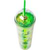 imageSilver Buffalo Sanrio Hello Kitty Pink Polka Dots and Bows Dome Glitter Top Travel Tumbler 24 OuncesShrek