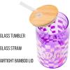 imageSilver Buffalo Wicked Featuring Elphaba Make Your Own Magic Glass Jar Tumbler with Bamboo Lid and Glass Straw 16 OuncesBratz Logo Purple Checkered