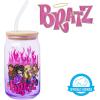 imageSilver Buffalo Wicked Featuring Elphaba Make Your Own Magic Glass Jar Tumbler with Bamboo Lid and Glass Straw 16 OuncesBratz Purple Flames