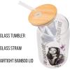 imageSilver Buffalo Wicked Featuring Elphaba Make Your Own Magic Glass Jar Tumbler with Bamboo Lid and Glass Straw 16 OuncesBuffy The Chosen One