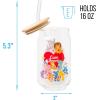imageSilver Buffalo Wicked Featuring Elphaba Make Your Own Magic Glass Jar Tumbler with Bamboo Lid and Glass Straw 16 OuncesCare Bear Cousins Group