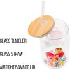 imageSilver Buffalo Wicked Featuring Elphaba Make Your Own Magic Glass Jar Tumbler with Bamboo Lid and Glass Straw 16 OuncesCare Bear Cousins Group