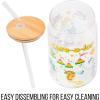 imageSilver Buffalo Wicked Featuring Elphaba Make Your Own Magic Glass Jar Tumbler with Bamboo Lid and Glass Straw 16 OuncesCare Bears CareALot Land