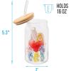 imageSilver Buffalo Wicked Featuring Elphaba Make Your Own Magic Glass Jar Tumbler with Bamboo Lid and Glass Straw 16 OuncesCare Bears Watercolor
