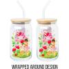 imageSilver Buffalo Wicked Featuring Elphaba Make Your Own Magic Glass Jar Tumbler with Bamboo Lid and Glass Straw 16 OuncesCare Bears and Strawberry Shortcake
