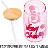 imageSilver Buffalo Wicked Featuring Elphaba Make Your Own Magic Glass Jar Tumbler with Bamboo Lid and Glass Straw 16 OuncesCherry Coke