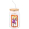 imageSilver Buffalo Wicked Featuring Elphaba Make Your Own Magic Glass Jar Tumbler with Bamboo Lid and Glass Straw 16 OuncesMuppets Miss Piggy
