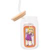 imageSilver Buffalo Wicked Featuring Elphaba Make Your Own Magic Glass Jar Tumbler with Bamboo Lid and Glass Straw 16 OuncesMuppets Miss Piggy