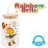 imageSilver Buffalo Wicked Featuring Elphaba Make Your Own Magic Glass Jar Tumbler with Bamboo Lid and Glass Straw 16 OuncesRainbow Brite