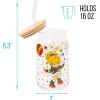 imageSilver Buffalo Wicked Featuring Elphaba Make Your Own Magic Glass Jar Tumbler with Bamboo Lid and Glass Straw 16 OuncesRainbow Brite