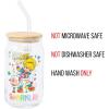 imageSilver Buffalo Wicked Featuring Elphaba Make Your Own Magic Glass Jar Tumbler with Bamboo Lid and Glass Straw 16 OuncesRainbow Brite Featuring Twink