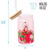 imageSilver Buffalo Wicked Featuring Elphaba Make Your Own Magic Glass Jar Tumbler with Bamboo Lid and Glass Straw 16 OuncesStrawberry Shortcake Sitting on Strawberry