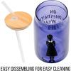 imageSilver Buffalo Wicked Featuring Elphaba Make Your Own Magic Glass Jar Tumbler with Bamboo Lid and Glass Straw 16 OuncesWednesday Addams