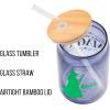 imageSilver Buffalo Wicked Featuring Elphaba Make Your Own Magic Glass Jar Tumbler with Bamboo Lid and Glass Straw 16 OuncesWicked Elphaba