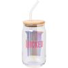 imageSilver Buffalo Wicked Featuring Elphaba Make Your Own Magic Glass Jar Tumbler with Bamboo Lid and Glass Straw 16 OuncesWicked Elphaba and Glinda 2 Pack
