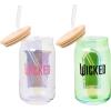 imageSilver Buffalo Wicked Featuring Elphaba Make Your Own Magic Glass Jar Tumbler with Bamboo Lid and Glass Straw 16 OuncesWicked Elphaba and Glinda 2 Pack